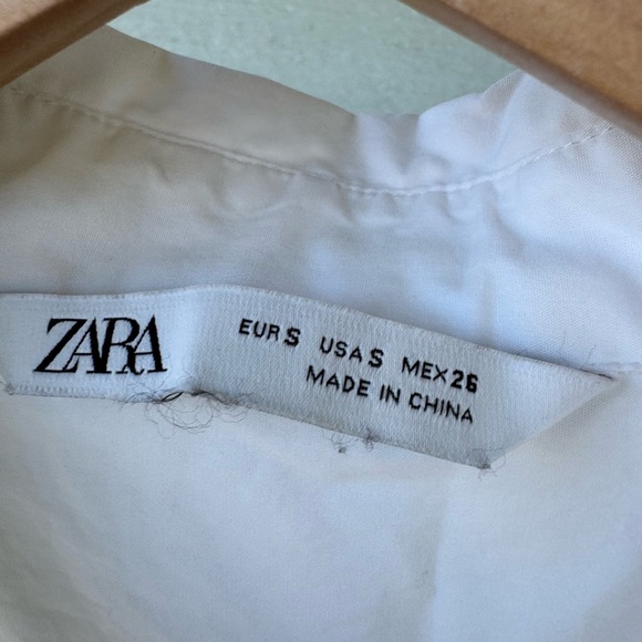 NWOT Zara White Long Sleeve Lace Dress - Picture 2 of 8